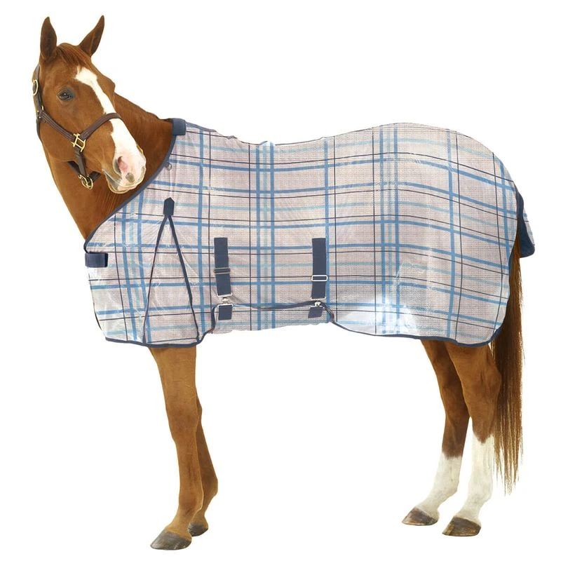 Pessoa Fly Sheet W/Belly Cover - Sapphire Plaid 3 Pessoa Fly Sheet W/Belly Cover - Sapphire Plaid