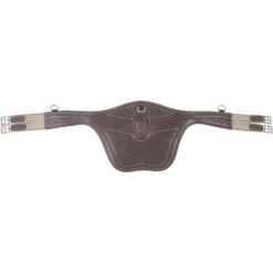 M. Toulouse Platinum Padded Leather Belly Guard Jumper Girth - Chocolate