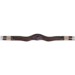 M. Toulouse Anatomic Shaped Padded Leather Girth - Chocolate