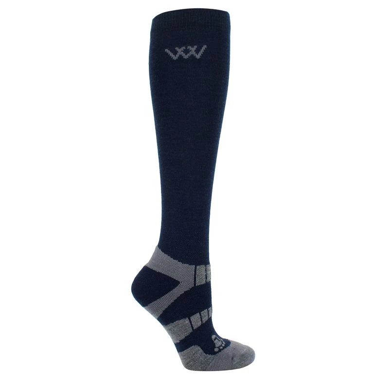 Woof Wear Winter Riding Sock 2 Pairs - Navy/Grey 3 Woof Wear Winter Riding Sock 2 Pairs - Navy/Grey