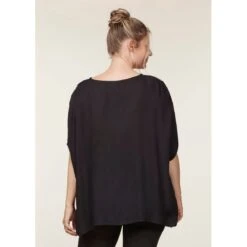 EQL Women's Embroidered EQ Stripe Top - Black -Equestrian Supplies Shop 644785 800 800