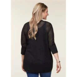 EQL Women's Mesh Cocoon Cardigan - Black -Equestrian Supplies Shop 644800 800 800