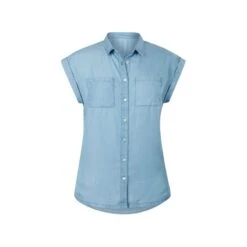 EQL Women's Tencel Rolled Cuff Shirt - Chambray