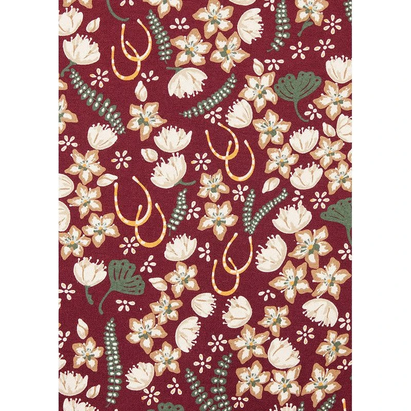 EQL Women's Inspired V-Neck Dress - Sangria Hoofprint Meadow 7 EQL Women's Inspired V-Neck Dress - Sangria Hoofprint Meadow - Image 5