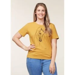 EQL Women's Graceful Horse T-Shirt - Dijon -Equestrian Supplies Shop 645218 800 800
