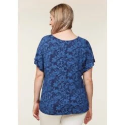 EQL Women's Allure Ecovero Short Sleeve Top - Ink Countryside -Equestrian Supplies Shop 645268 800 800