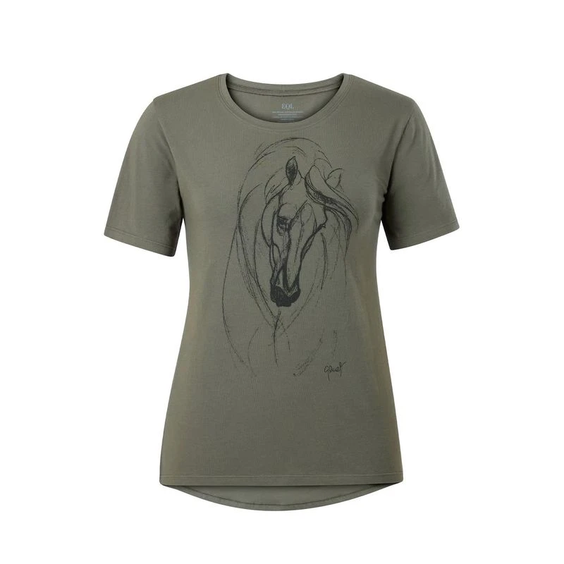 EQL Women's Graceful Horse T-Shirt - Caper 3 EQL Women's Graceful Horse T-Shirt - Caper