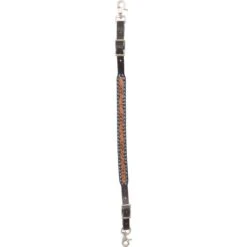 Western Rawhide Turquoise Beaded Inlay Wither Strap - Dark Brown