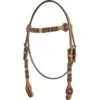 Western Rawhide Red Beads Browband Headstall - Chestnut