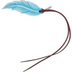 Western Rawhide Painted Feather - Turquoise