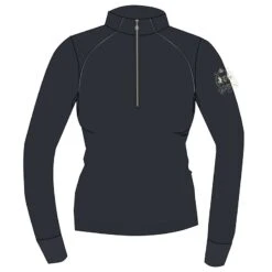 B Vertigo Women's Sidney Long Sleeved Ventilated Half Zip Shirt - Anthracite Grey