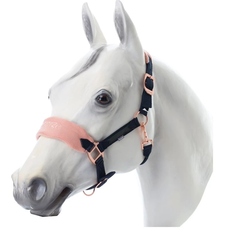 Horze Trixi Pony Soft Fleece Halter - Dark Navy 4 Horze Trixi Pony Soft Fleece Halter - Dark Navy - Image 2