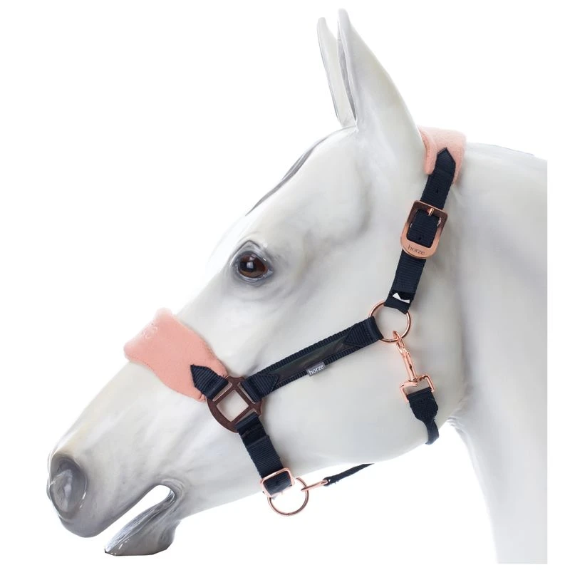 Horze Trixi Pony Soft Fleece Halter - Dark Navy 5 Horze Trixi Pony Soft Fleece Halter - Dark Navy - Image 3