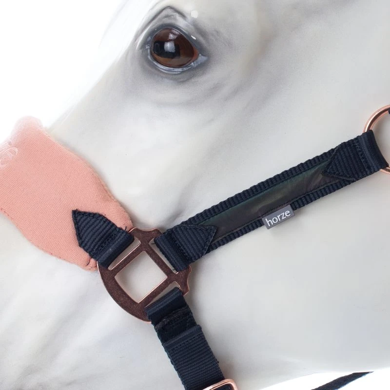 Horze Trixi Pony Soft Fleece Halter - Dark Navy 6 Horze Trixi Pony Soft Fleece Halter - Dark Navy - Image 4