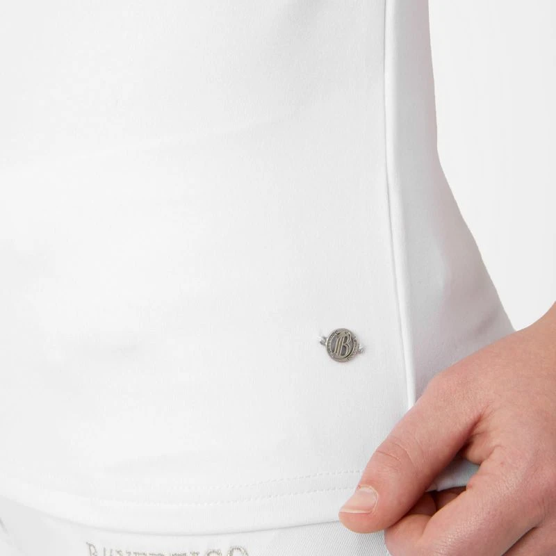 B Vertigo Women's Kayla Laced Short Sleeved Show Shirt - Brilliant White 7 B Vertigo Women's Kayla Laced Short Sleeved Show Shirt - Brilliant White - Image 5