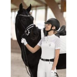 Fair Play Women's Alexis Short Sleeve Competition Shirt - White -Equestrian Supplies Shop 655021 800 800