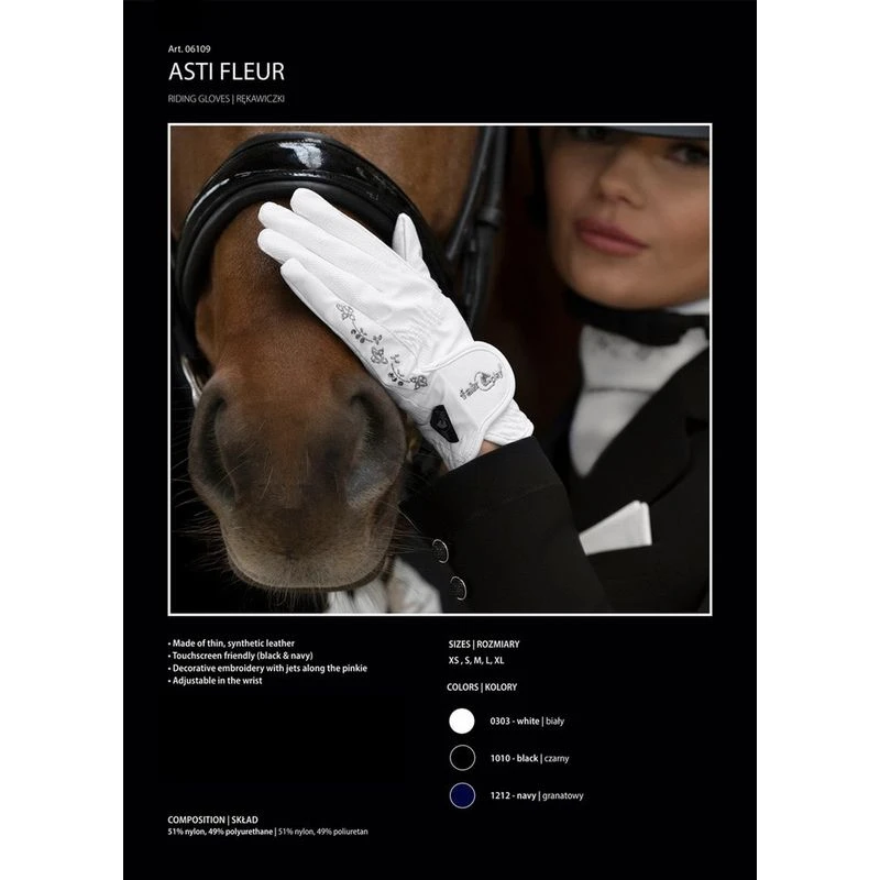 Fair Play Asti Fleur Gloves - White 4 Fair Play Asti Fleur Gloves - White - Image 2