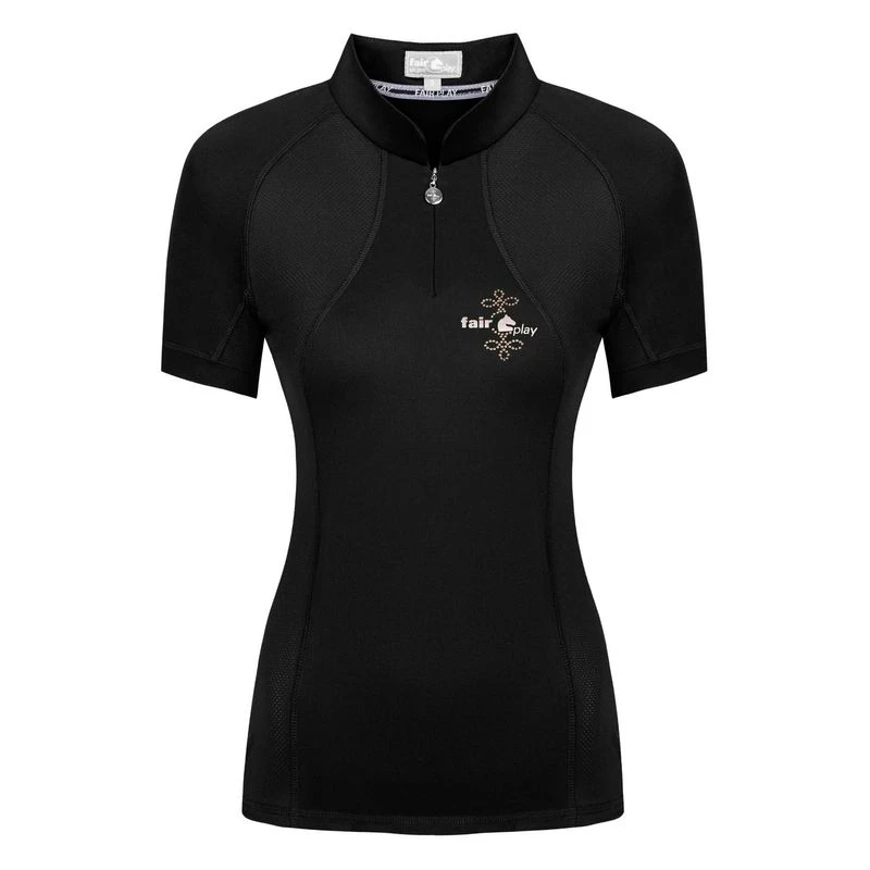 Fair Play Women's Paula Short Sleeve Tech Shirt - Black 3 Fair Play Women's Paula Short Sleeve Tech Shirt - Black