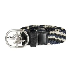 Fair Play Joel Stripe Belt - Black/Blue Steel