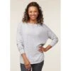 EQL Women's Chevron Pointelle Sweater - Heather Grey -Equestrian Supplies Shop 669730 800 800
