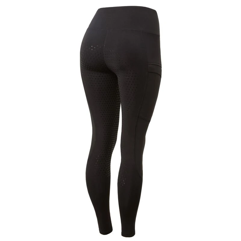 Horze Women's Gwen Super Flex Full Seat Tights - Black 3 Horze Women's Gwen Super Flex Full Seat Tights - Black