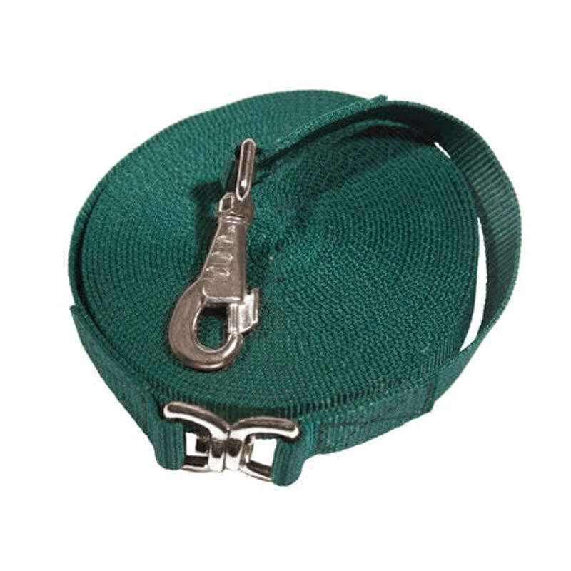 Kensington 30ft Flat Nylon Lunge Line - Hunter W/Satin Nickle 3 Kensington 30ft Flat Nylon Lunge Line - Hunter W/Satin Nickle