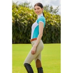 RJ Classics Women's Remi Short Sleeve Show Shirt - White/Porcelain Green -Equestrian Supplies Shop 675591 800 800
