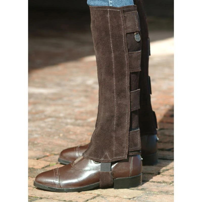 Ovation EZE Tab Suede Half Chaps - Brown 3 Ovation EZE Tab Suede Half Chaps - Brown