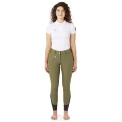 Horze Women's High Waist Full Seat Breeches W/Crystals - Winter Moss Green -Equestrian Supplies Shop 677395 800 800