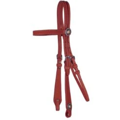 Western Rawhide Country Legend Basket Browband Headstall - Chestnut