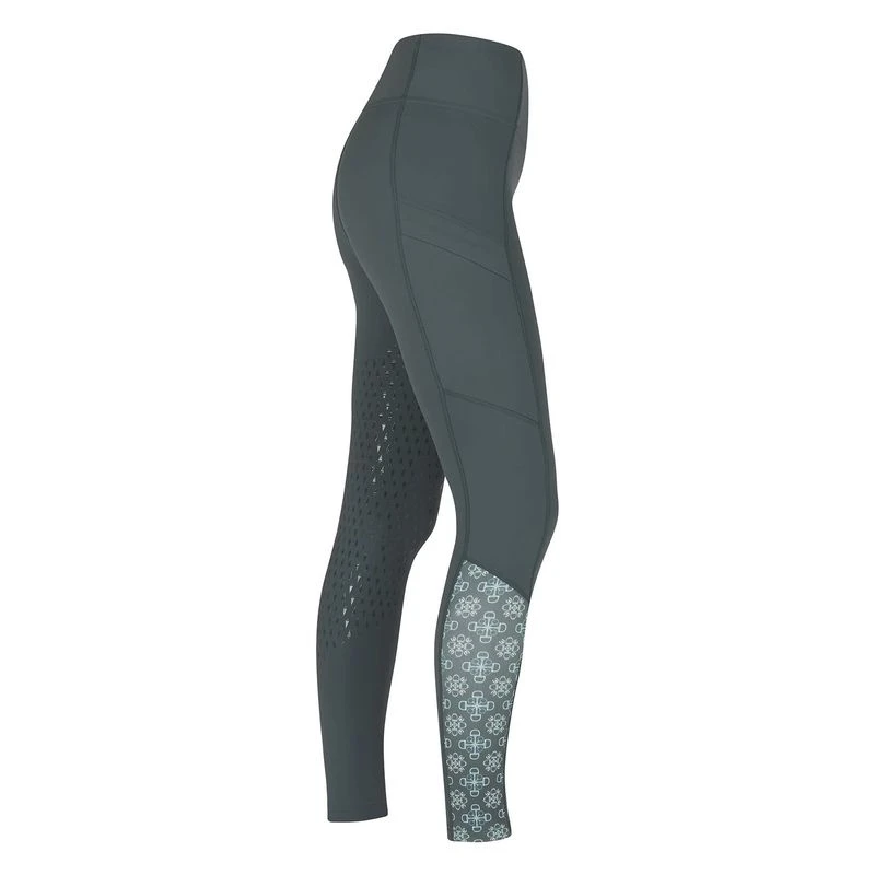 Kerrits Women's Thermo Tech Full Leg Tights - Spruce/Spruce Bit Of Frost 4 Kerrits Women's Thermo Tech Full Leg Tights - Spruce/Spruce Bit Of Frost - Image 2