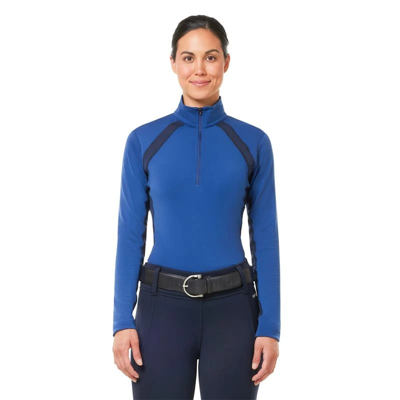 Kerrits Women's Rail Side Quarter Zip Tech Top - True Blue 4 Kerrits Women's Rail Side Quarter Zip Tech Top - True Blue - Image 2