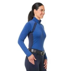 Kerrits Women's Rail Side Quarter Zip Tech Top - True Blue 9 Kerrits Women's Rail Side Quarter Zip Tech Top - True Blue -Equestrian Supplies Shop 681708 800 800