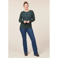EQL Women's Held Long Sleeve T-Shirt - Hunter -Equestrian Supplies Shop 682486 800 800