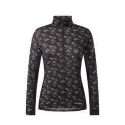 Kerrits Women's Keystone Ice Fil Long Sleeve Shirt - Black Mini Run Free