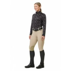 Kerrits Women's Keystone Ice Fil Long Sleeve Shirt - Black Mini Run Free -Equestrian Supplies Shop 682908 800 800