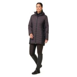 Kerrits Women's Horsey Houndstooth Insulated Parka - Java Houndstooth/Black -Equestrian Supplies Shop 682952 800 800