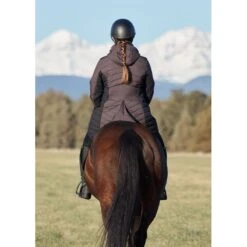 Kerrits Women's Horsey Houndstooth Insulated Parka - Java Houndstooth/Black -Equestrian Supplies Shop 682954 800 800