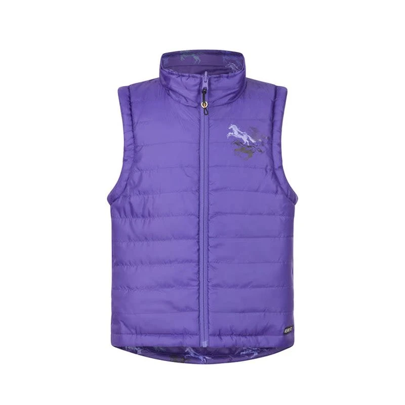 Kerrits Kids' Pony Tracks Reversible Quilted Vest - Huckleberry Run Free/Iris 3 Kerrits Kids' Pony Tracks Reversible Quilted Vest - Huckleberry Run Free/Iris