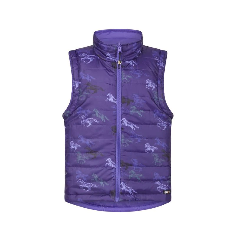 Kerrits Kids' Pony Tracks Reversible Quilted Vest - Huckleberry Run Free/Iris 4 Kerrits Kids' Pony Tracks Reversible Quilted Vest - Huckleberry Run Free/Iris - Image 2