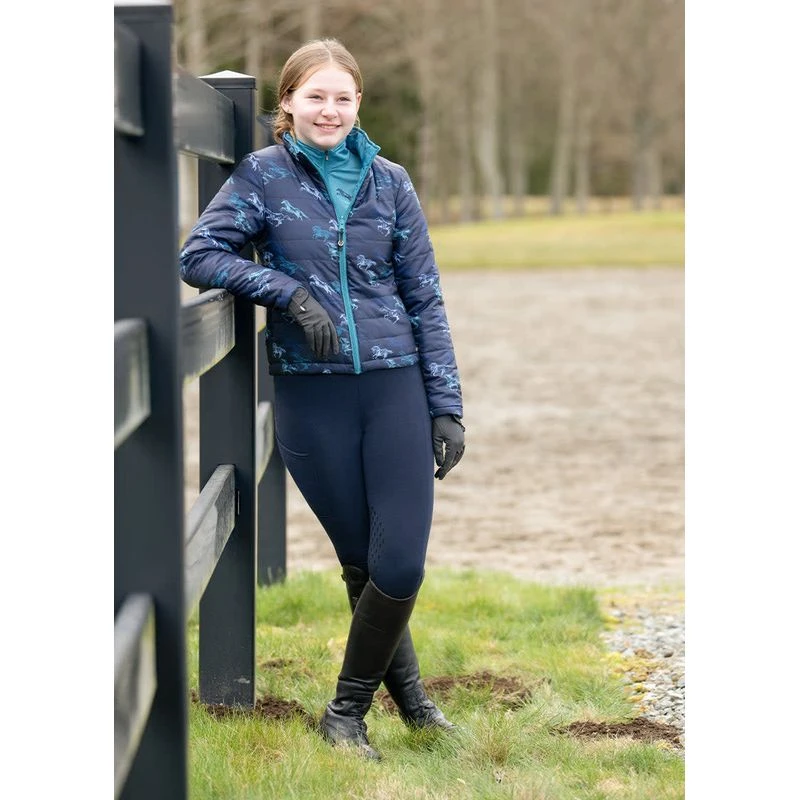 Kerrits Kids' Power Stretch Knee Patch Pocket Tights - Ink 6 Kerrits Kids' Power Stretch Knee Patch Pocket Tights - Ink - Image 4