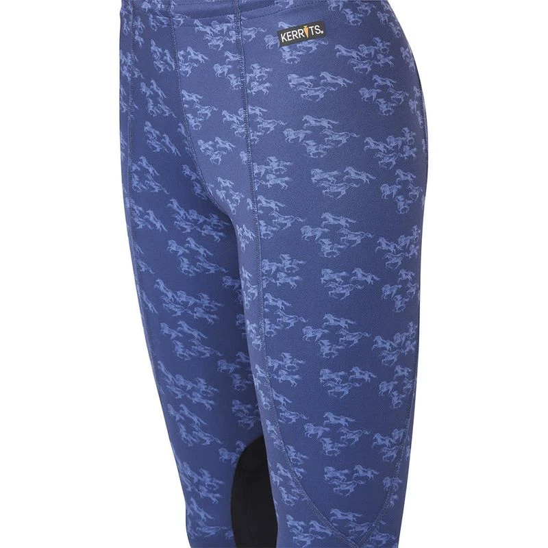 Kerrits Kids' Knee Patch Performance Tights - Ink Mini Run Free 5 Kerrits Kids' Knee Patch Performance Tights - Ink Mini Run Free - Image 3