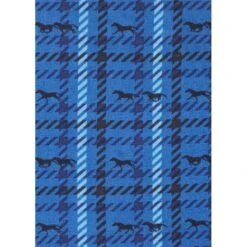 Kerrits Kids' Muzzle Nuzzle Fleece Half Zip - True Blue Plaid Pasture -Equestrian Supplies Shop 687133 800 800