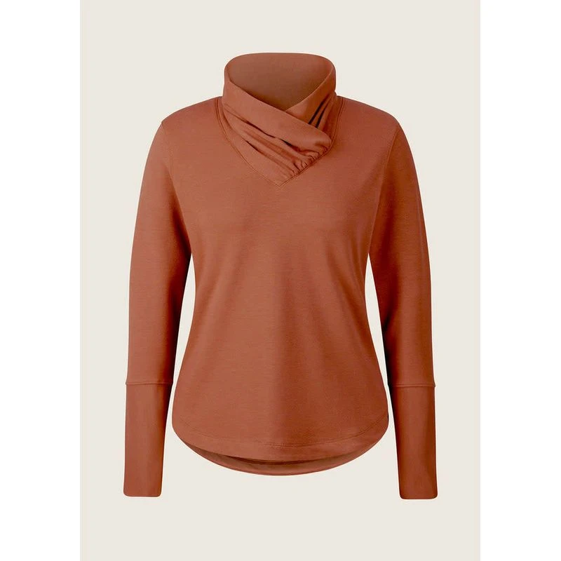 EQL Women's Weekender Wrap Neck Top - Cinnamon 3 EQL Women's Weekender Wrap Neck Top - Cinnamon