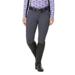 Kerrits Women's 3-Season Tailored Knee Patch Breeches - Peppercorn -Equestrian Supplies Shop 688010 800 800