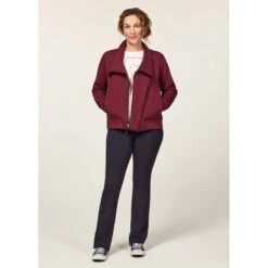 EQL Women's Wrap Front Fleece Jacket - Sangria -Equestrian Supplies Shop 688304 800 800