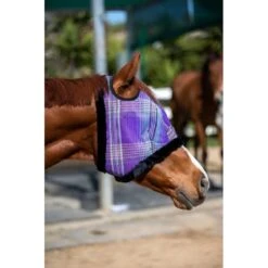 Kensington Fly Mask W/Fleece Trim & Dual Ear Holes - Lavender Mint