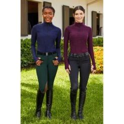 RJ Classics Women's Logan Zip Tech Shirt - Amaranth Heather 9 RJ Classics Women's Logan Zip Tech Shirt - Amaranth Heather -Equestrian Supplies Shop 691448 800 800