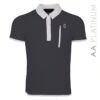 Alessandro Albanese Men's Technical Polo Shirt - Dark Grey -Equestrian Supplies Shop 691657 800 800