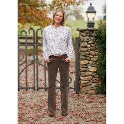 EQL Women's Soft Stretch Corduroy Bootcut Pants - Bark -Equestrian Supplies Shop 693470 800 800
